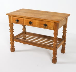 DANISH OAK SIDE TABLE C. 1970S