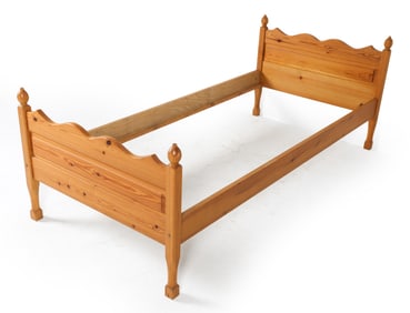 MID-CENTURY SWEDISH PINE TWIN BED FRAME