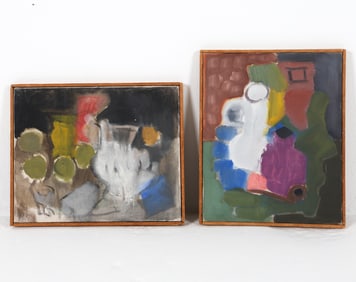 VINTAGE ABSTRACT STILL LIFE O/C PAINTINGS