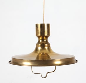 VITRIKA DANISH BRASS PENDANT LIGHT C. 1970S