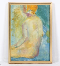 VINTAGE ABSTRACT FIGURE PORTRAIT O/C