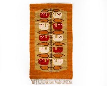 VINTAGE DANISH WOOL KILIM RUG C. 1960S