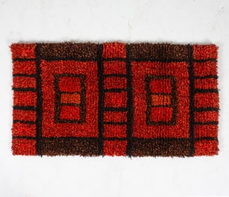 VINTAGE DANISH WOOL SHAG RUG C. 1970S