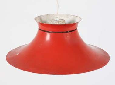 DANISH RED PENDANT LIGHT C. 1970S