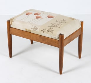 MID-CENTURY SCANDINAVIAN TEAK OTTOMAN