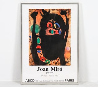 JOAN MIRO PARIS EXHIBITION POSTER 1983