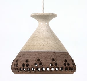 DANISH STUDIO CERAMIC PENDANT LIGHT C. 1970S