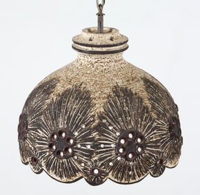 DANISH STUDIO CERAMIC PENDANT LIGHT C. 1970S