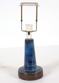 DANISH STUDIO CERAMIC TABLE LAMP C. 1970S