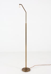 MID-CENTURY SCANDINAVIAN BRASS FLOOR LAMP