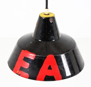 DANISH PAINTED METAL PENDANT LIGHT C. 1970S