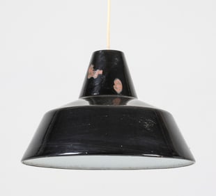 MID-CENTURY DANISH ENAMEL PENDANT LIGHT