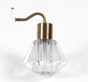 DANISH BRASS & GLASS WALL SCONCE ARM C. 1960S