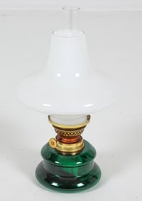 MID-CENTURY DANISH GLASS OIL LAMP