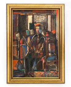 PAUL BERCOT (FRENCH,1898-1970) ABSTRACT CUBISM O/C
