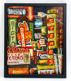 JUILIE HARVEY (B. 1963) ABSTRACT SYMBOLIST O/C