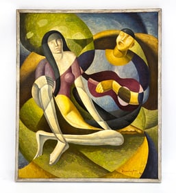 HENNINGTON 1946 ABSTRACT CUBIST O/C