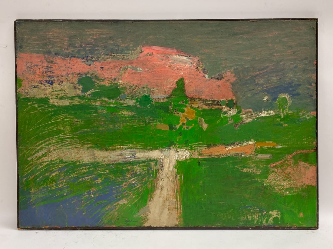 LEON GOLDIN (AMERICAN, 1923-2009) ABSTRACT O/C (1 of 6)