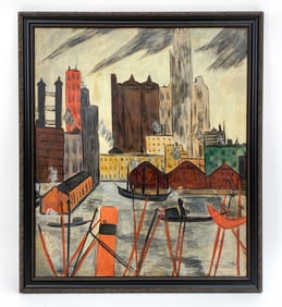 ADELAIDE LAWSON GAYLOR (1889-1986) BROOKLYN O/C