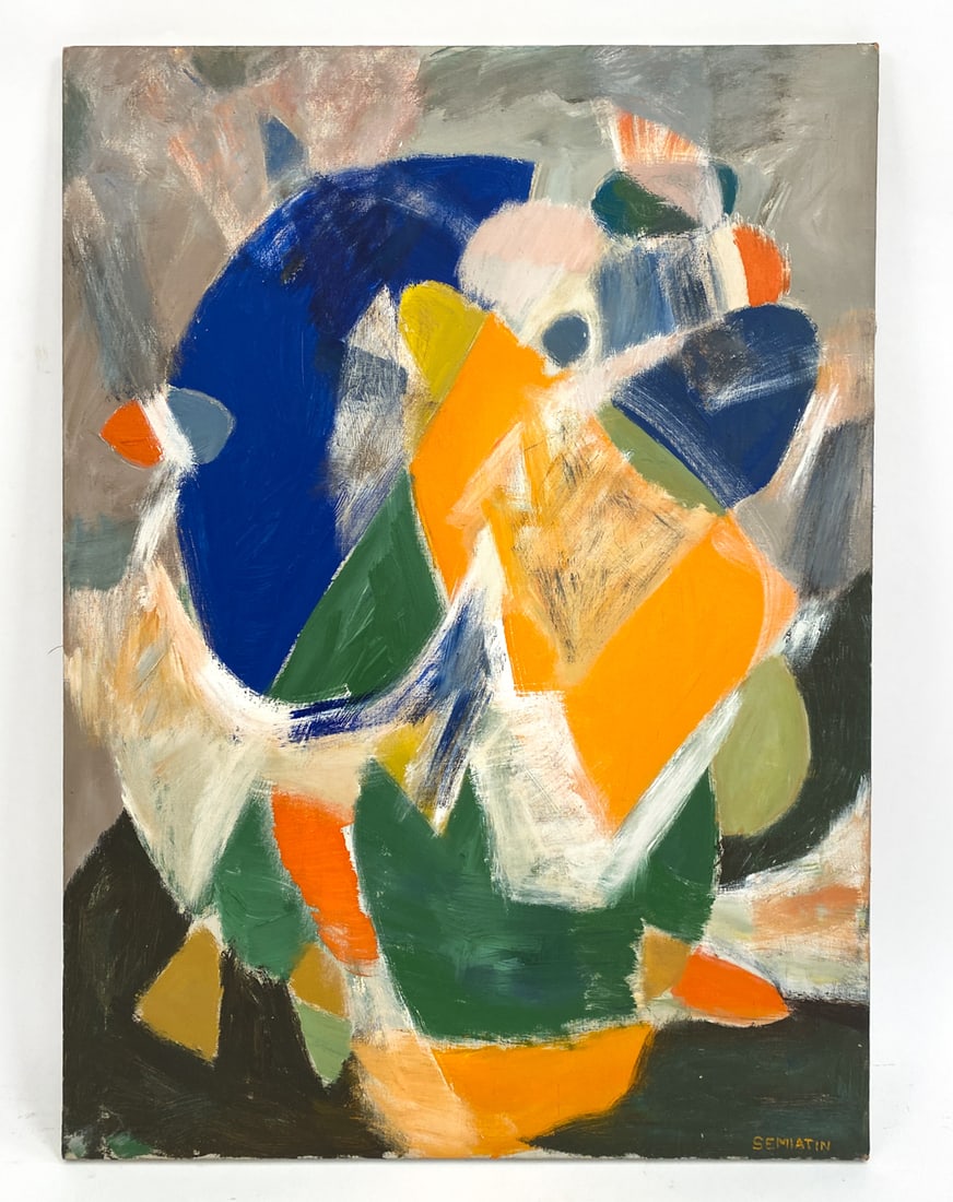 JACOB SEMIATAN (1915-2003) ABSTRACT O/C (1 of 4)