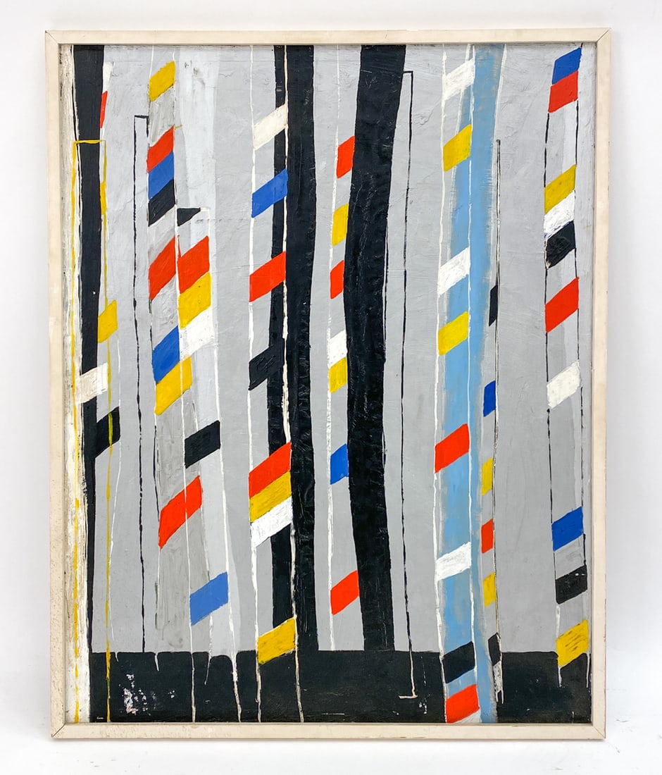 HELENE RANDIN LARGE ABSTRACT OIL PAINTING (1 of 7)