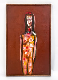 RALPH ROSENBORG (1913-1992) ABSTRACT NUDE O/C