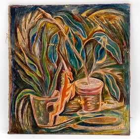 MID-CENTURY ABSTRACT O/C