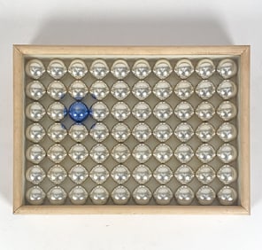 MID-CENTURY SILVER BALL SCULPTURE