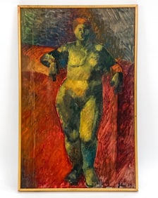 STANLEY FEIN (B. 1919) ABSTRACT NUDE O/C