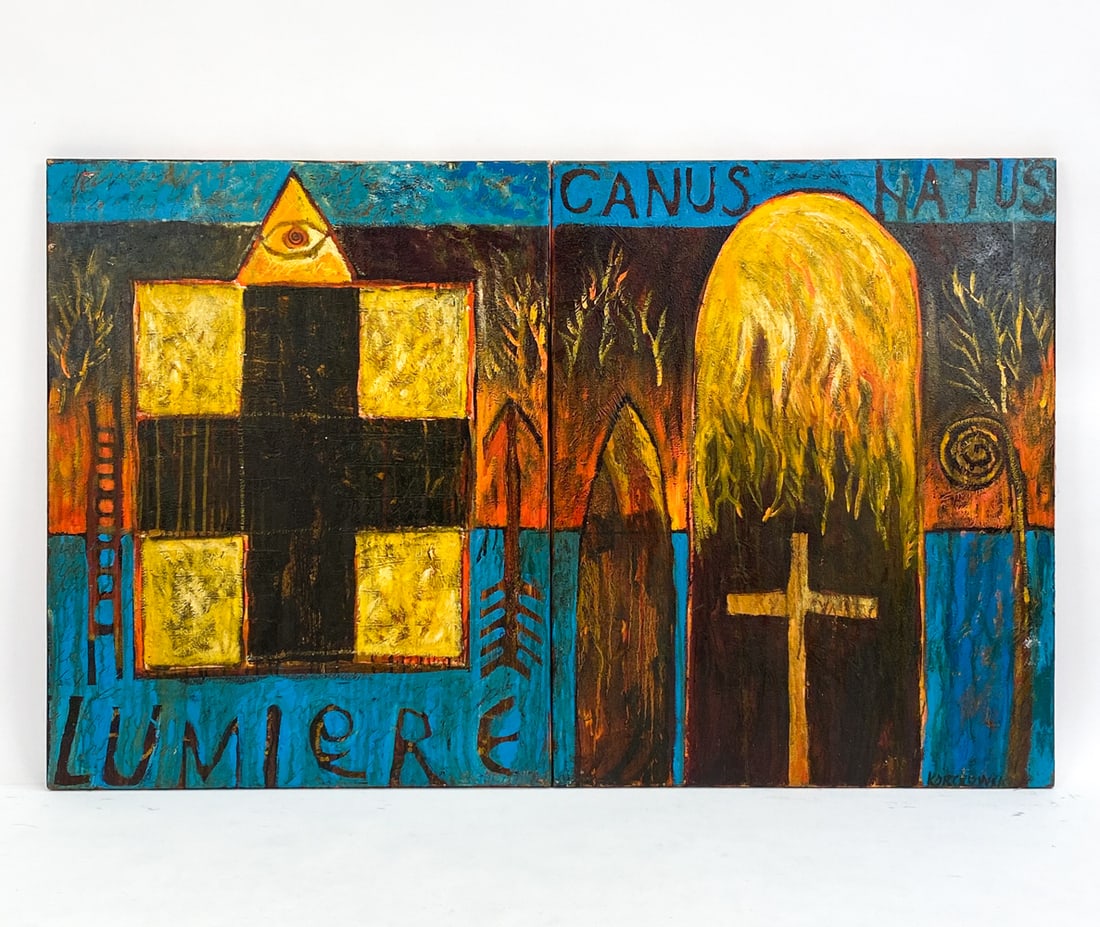 BOGDAN KORCZOWSKI (POLISH, B.1954) DIPTYCH (1 of 9)