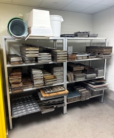 LARGE GROUPING OF INDUSTRIAL BAKING TRAYS