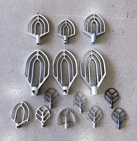 GROUPING OF FLAT BEATER PADDLE ATTACHMENTS