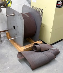 SPOOL OF METAL MESH CONVEYOR BELT