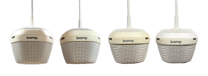(4) BIAMP PARLE TCM-1 PENDANT MICROPHONES