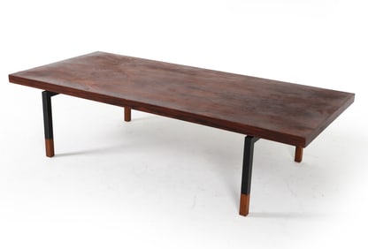 JOHANNES ANDERSEN ROSEWOOD & BRASS COFFEE TABLE