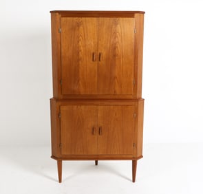 DANISH TEAK CORNER CABINET C. 1960S