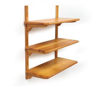 SCANDINAVIAN PINE WALL SHELF C. 1970S