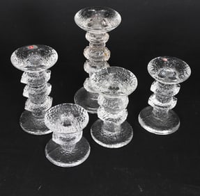 IITTALA FESTIVO GLASS CANDLE HOLDER GROUPING