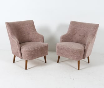 PAIR FRITS HENNINGSEN STYLE DANISH LOUNGE CHAIRS