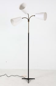 DANISH TRIPLE LIGHT FLOOR LAMP 1960S