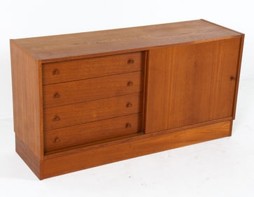 DOMINO MOBLER DANISH TEAK CABINET CHEST 1960S