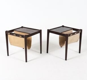 PAIR BRDR FURBO DANISH TEAK SIDE TABLES C. 1960S