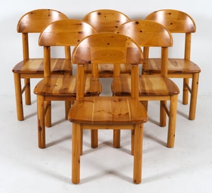 RAINER DAUMILLER STYLE PINE DINING CHAIRS C. 1970S
