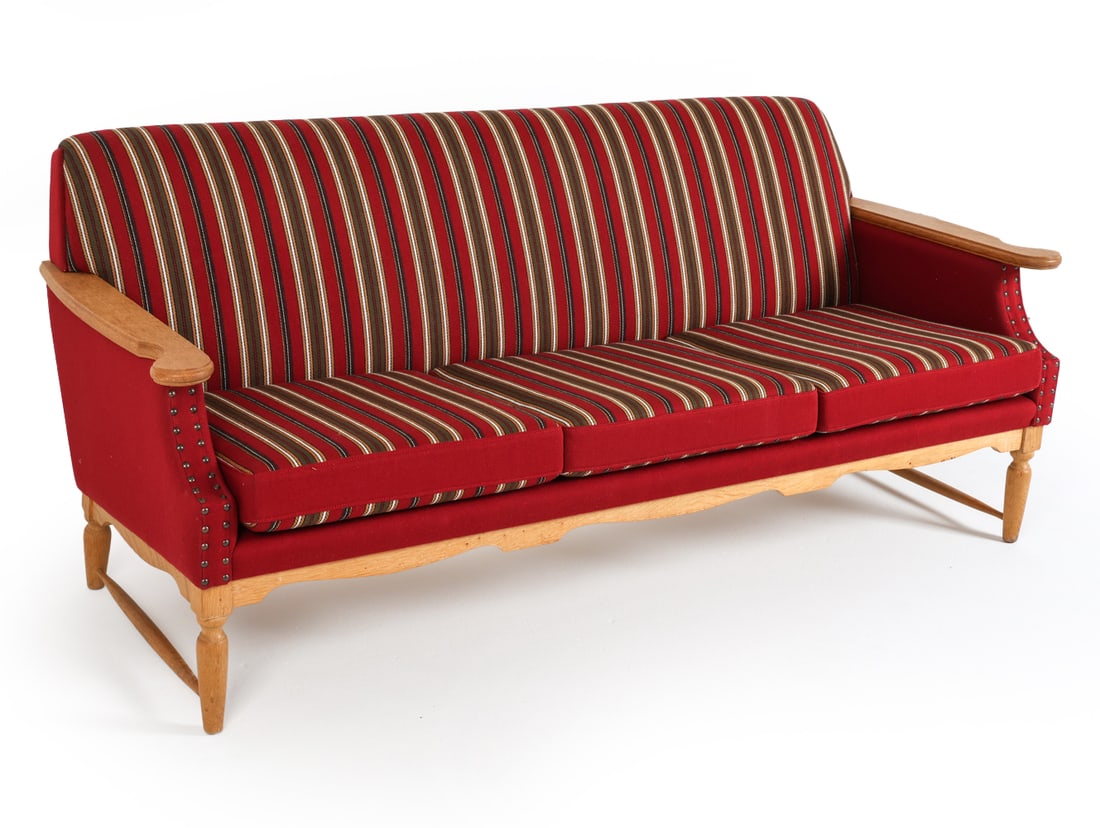 HENNING KJAERNULF STYLE DANISH OAK SOFA C. 1970S (1 of 14)