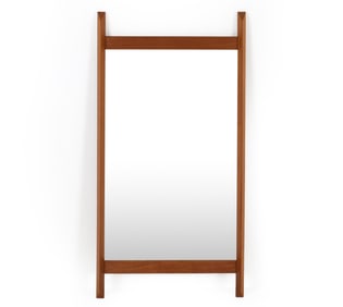 DANISH TEAK WALL MIRROR C. 1960S