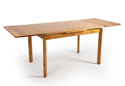 DANISH PINE EXTENDING DINING TABLE C. 1970S