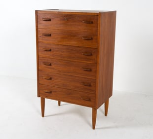 POUL VOLTHER STYLE TEAK CHEST OF DRAWERS C. 1960S