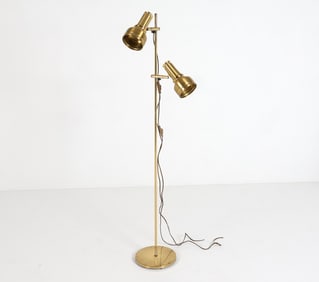 DANISH BRASS FLOOR LAMP C. 1960S
