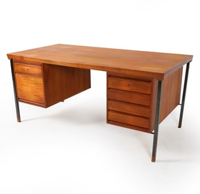 PETER HVIDT ORLA MOLGAARD DANISH TEAK DESK 1960S