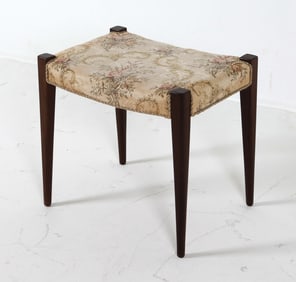 DANISH BEECH OTTOMAN FOOTSTOOL C. 1950S